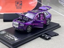 DCM 1:64 Purple Cullinan Luxury SUV Sports Model Diecast Metal Car 