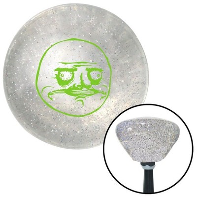 Green Me Gusta Clear Retro Metal Flake Shift Knob w/ M16x1.5 Insert Shifter