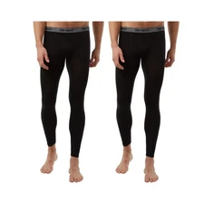 2 Pack 32 Degrees Men's Heat Pant Base Layer Lightweight Pant Retain Body Warmth