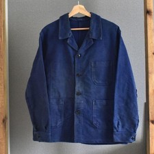1960s Le Laboureur Moleskin Jacket French Blue Workwear L