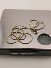 Vintage Italy UNOAERRE 14kt Gold Serpentine Chain Necklace 3.6 Grams