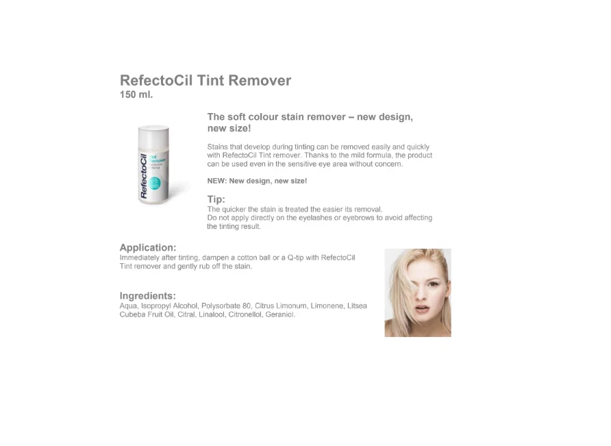 Genuine Refectocil Tint Remover 150ml Removes Accidental Stains Quickly - Image 4 of 4