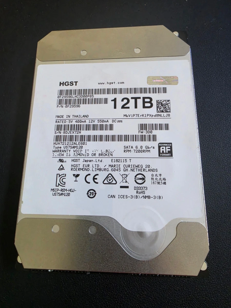 Preços baixos em Unidades de disco rígido interno HGST 12 TB de