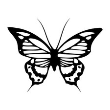 Butterfly Butterflies Decal Sticker Black Die Cut Vinyl