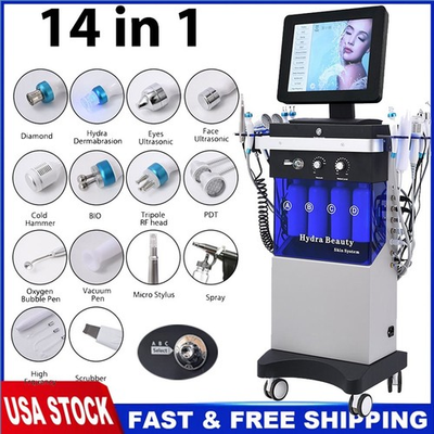 #ad 14 in1 Hydra Spa Facial Beauty Machine Hydro Dermabrasion Skin Cleaning Face US $799.99