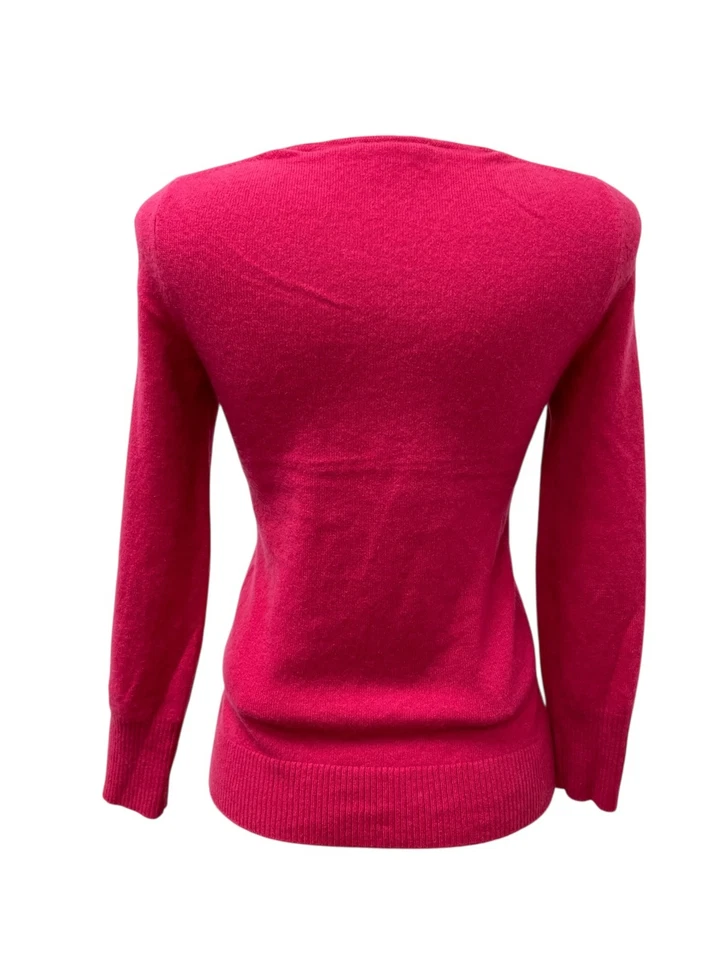 C&A Gr. XS 100% KASCHMIR Damen Pullover Rosa Fuchsia Langarm - Bild 3 von 4
