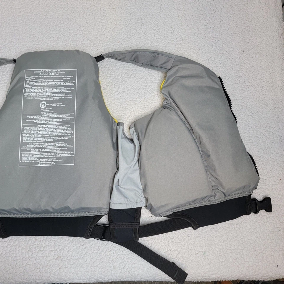 ExtraSport Adult X-Small Loch Life Jacket Vest Type III PFD Kayaking Kayak - Image 4 of 4
