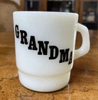 Vintage Termocrisa GRANDMA Coffee Mug Milk Glass