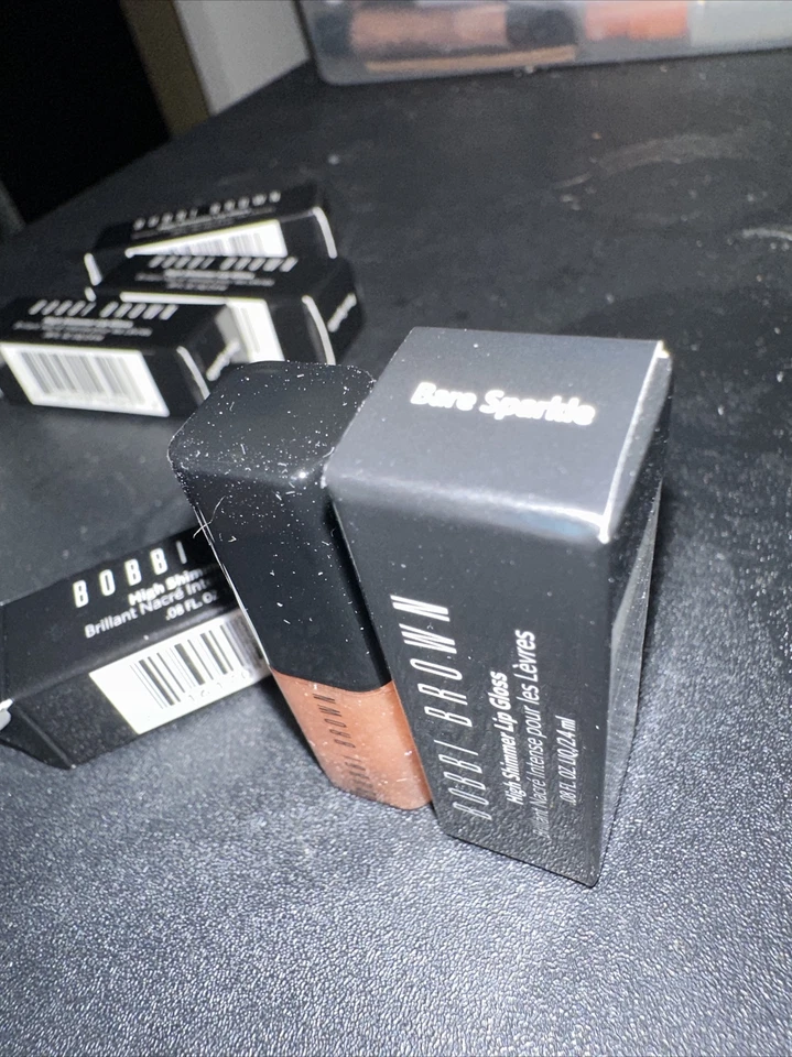 BOBBI BROWN High Shimmer Lip Gloss Bare Sparkle .08 Fl oz Liq/2.4 ml NIB - Image 2 of 4