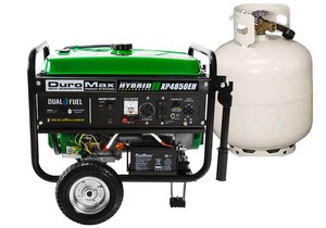 duromax xp4850eh hybrid portablel propane gas camping rv generator