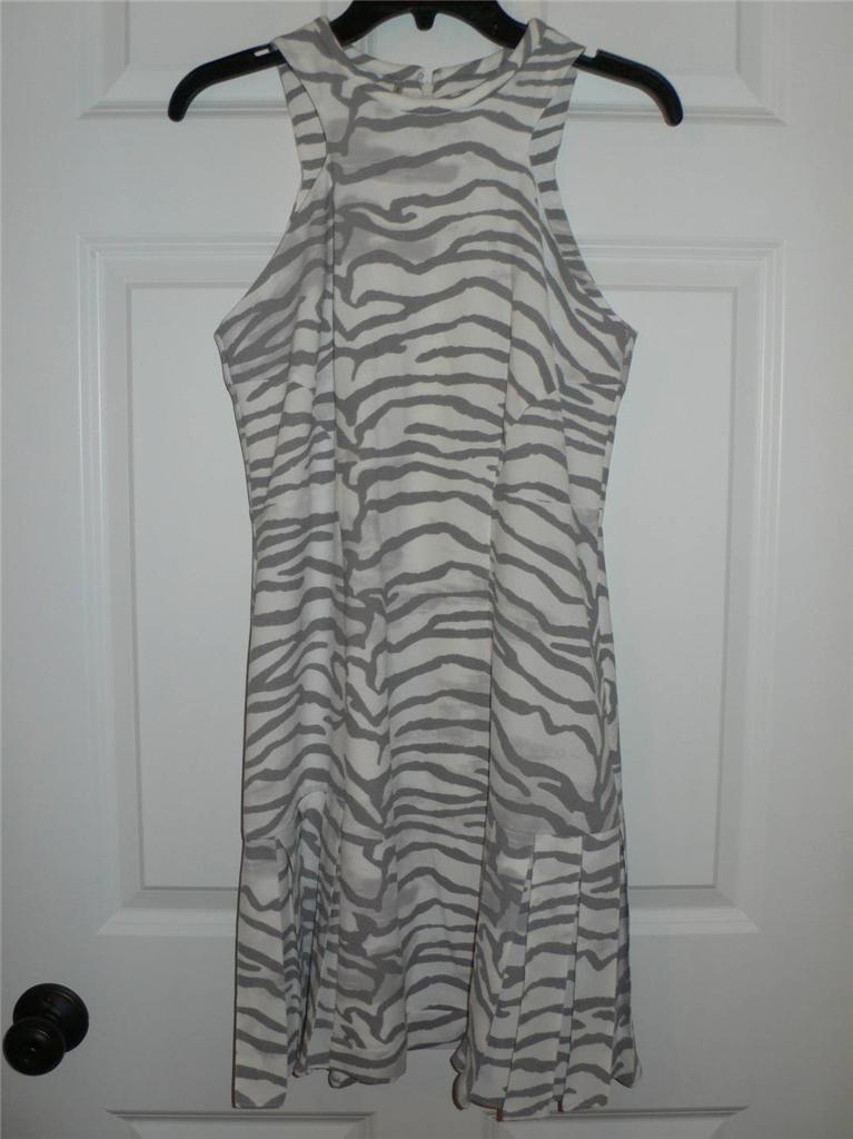 Robe Rebecca Taylor Imprimé Tigre - Blanc Neige - Taille 4 - Neuve Avec étiquettes