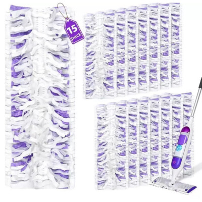 15PCS Disposable Power Mop Refills for PowerMop Multi-Surface Mop, Spray 15Count