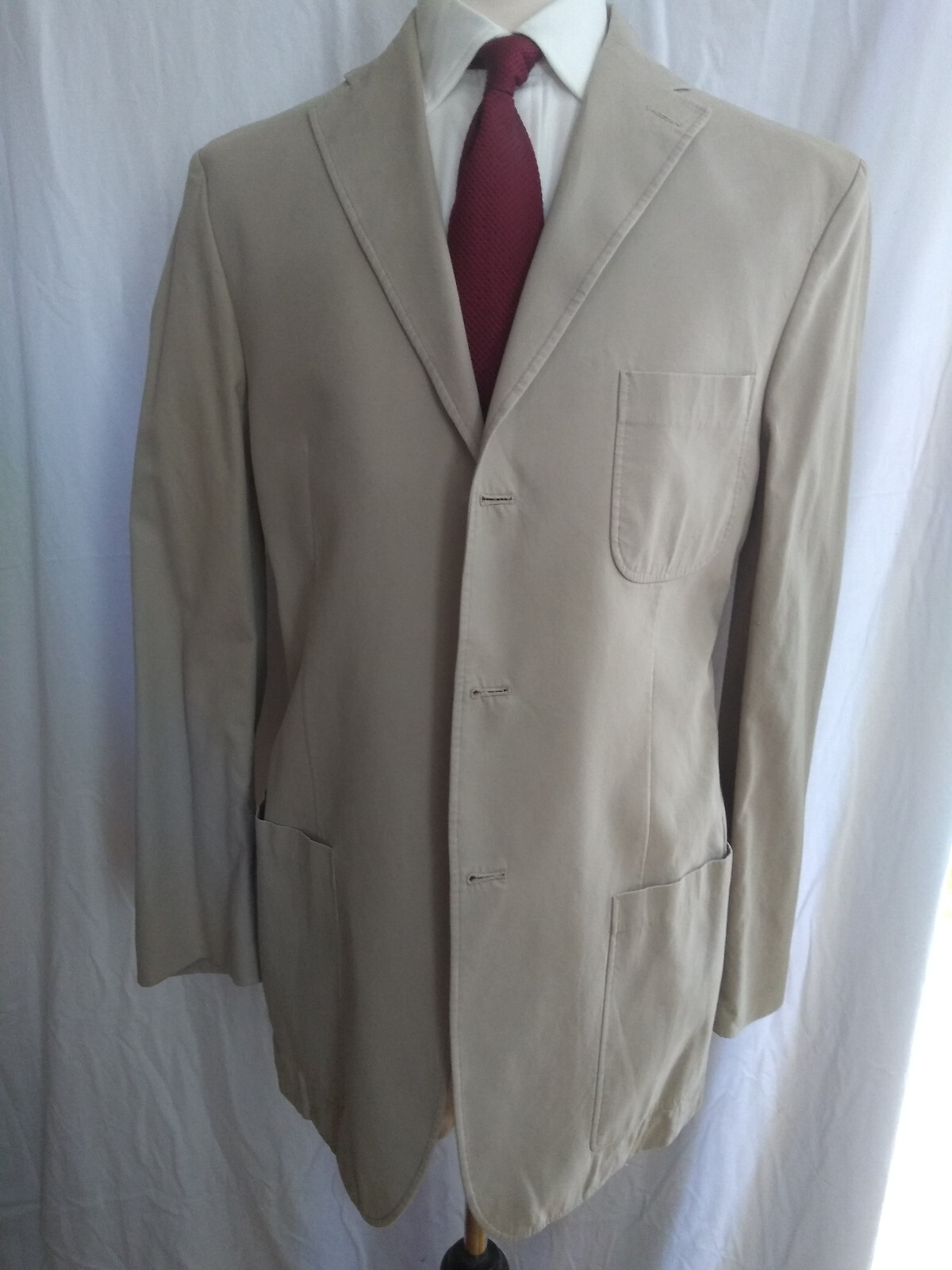 NWOT Hart Schaffner & Marx Khaki Cotton Sport Coat 42L