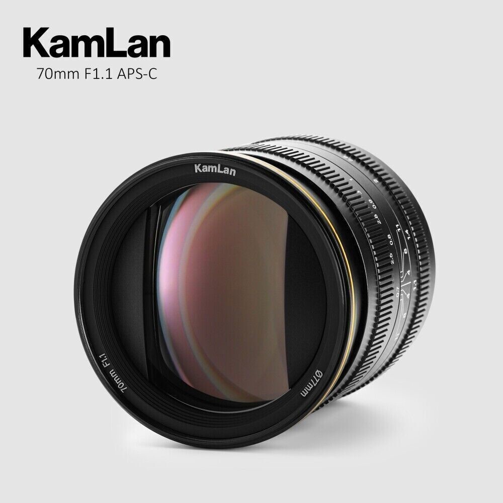 Kamlan　70mm　F1.1　EOS-M　EF-M Kamlan 70mm F1.1 APS-C Manual Camera Lens Fr Canon EOS-M