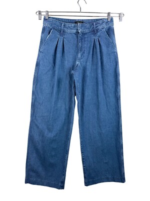 banana Republic high rise wide leg pleated jeans 90s sz 31