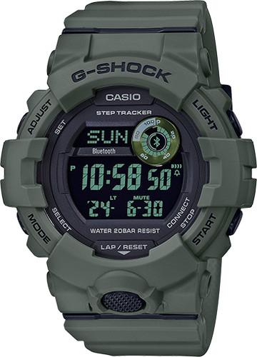 NEW Casio G-shock GBD800UC-3A G-Squad Bluetooth Military Green Resin Watch 