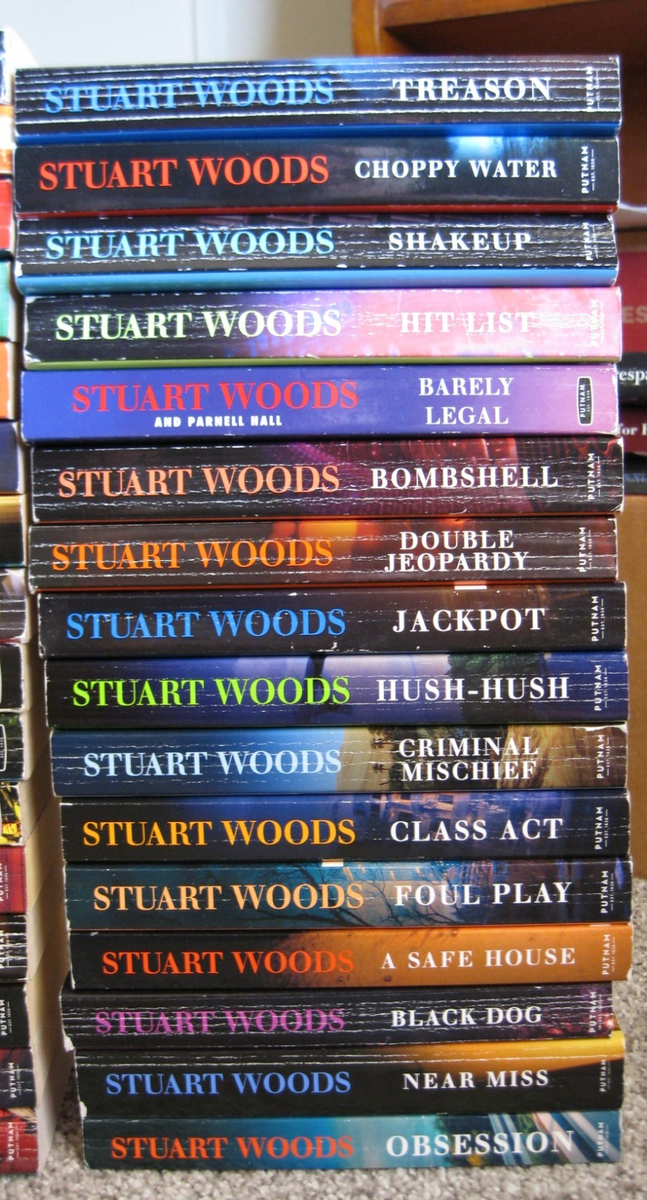 Huge Lot of 67 Stuart Woods Novels -- Complete Stone