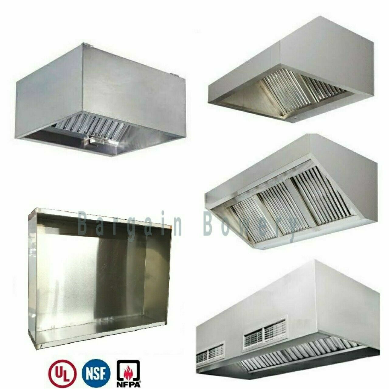 8' FT Restaurant Commercial Kitchen Grease Exhaust Hood Make Up Air