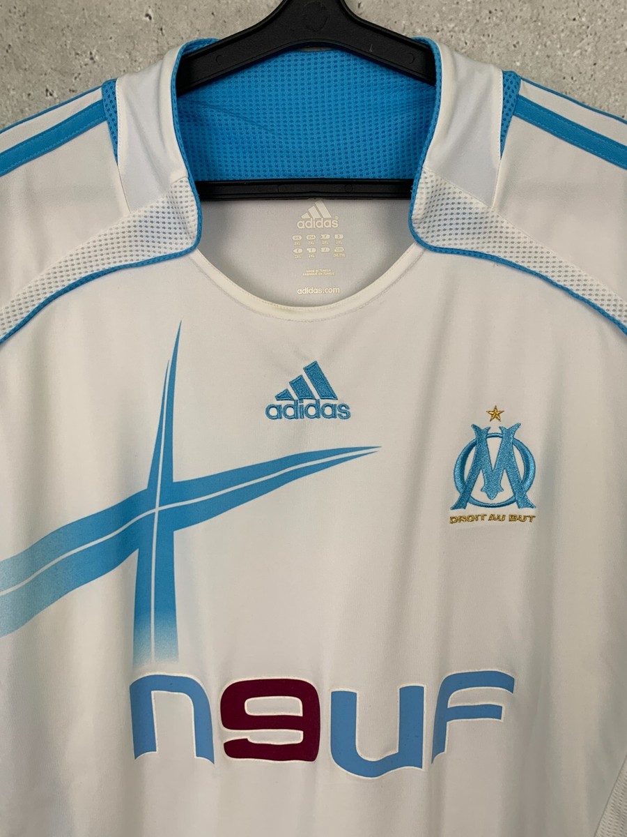 OLYMPIQUE DE MARSEILLE 2006 2007 HOME FOOTBALL SHIRT ADIDAS JERSEY