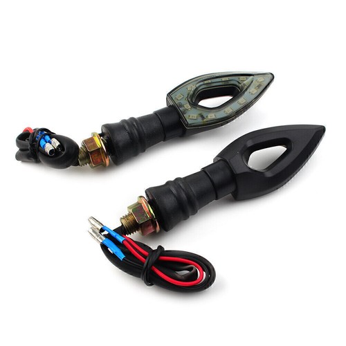 2x Universal Motorcycle LED Turn Signal Light Indicator Amber for Cafe Racer - Picture 9 of 12
