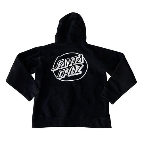 Original Santa Cruz Black Hoodie Sweatshirt Skateboarding - Picture 4 of 5