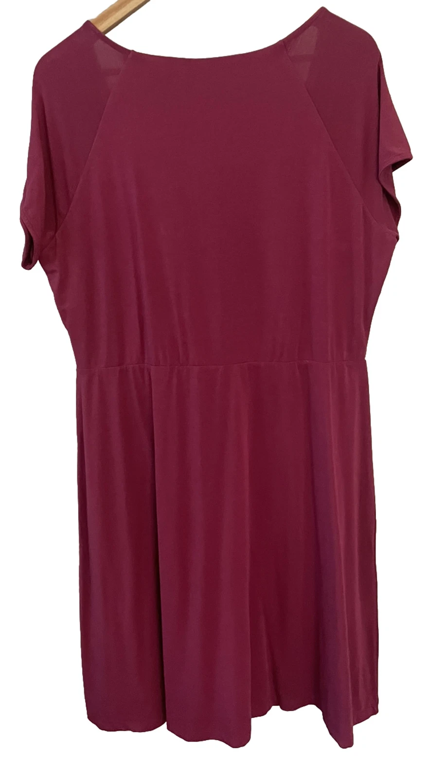 VALENTINO Abito Jersey Garnet Hill Valentina collo a V lampone fucsia lavorato a maglia stretch XL