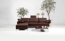 Ecksofa mit Recamiere Alba Leder by Brühl Sofa NEU mit Rechnung 