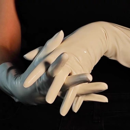 Colorful Latex Gummi Sexual Love Gloves BDSM Fetish Rubber Clubwear Cosplay BDSM - Picture 7 of 22