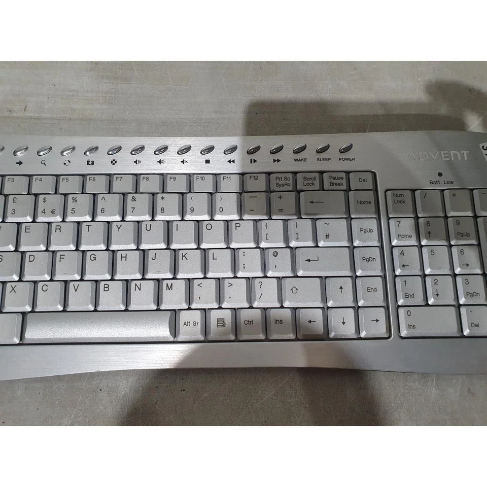 Advent ADE-AD2 Keyboard Silver Black Wireless QWERTY (Standard) Multimedia Keys - Image 3 of 4