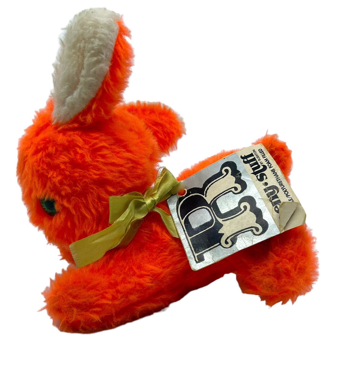 RUSHTON ハッピーベア　ラシュトン　40cm Vintage Rare Rushton Teeny Stuff Original Tags Bright Orange Bunny