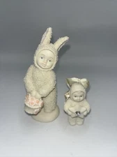 SNOWBABIES "STARSHINE" DEPT 56 2000 ORNAMENT SWAROVSKI STONE & “BASKET OF CHEER”