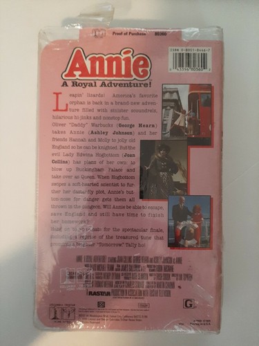 Annie: A Royal Adventure (VHS, 1995, Closed Caption Clam Shell Case) - Picture 2 of 2