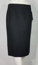 NWT Lauren Ralph Lauren black career straight pencil skirt button slit ladies 4