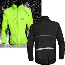 Cycling Jacket Fluorescent Green Jacket Road MTB Bike Quick Dry Rain Wind Coat