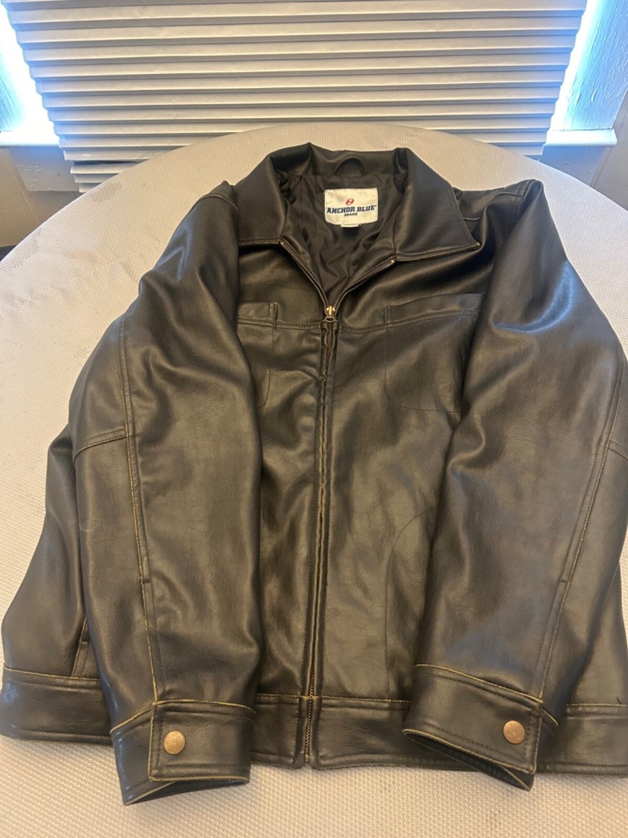 ジャケット・アウター vintage like fake leather jacket Vintage-like fake leather oversized zip-up blouson – Shoowtime