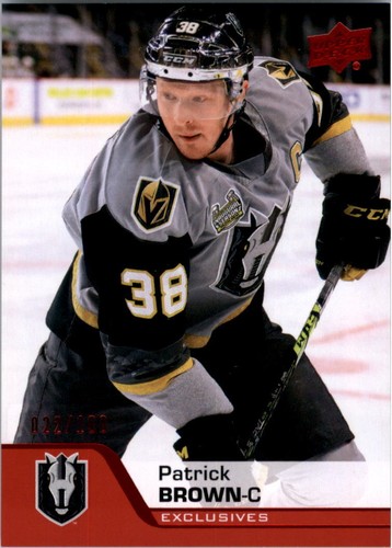 2020-21 Upper Deck AHL Exclusives #59 Patrick Brown /100 - NM-MT - 第 1/2 張圖片