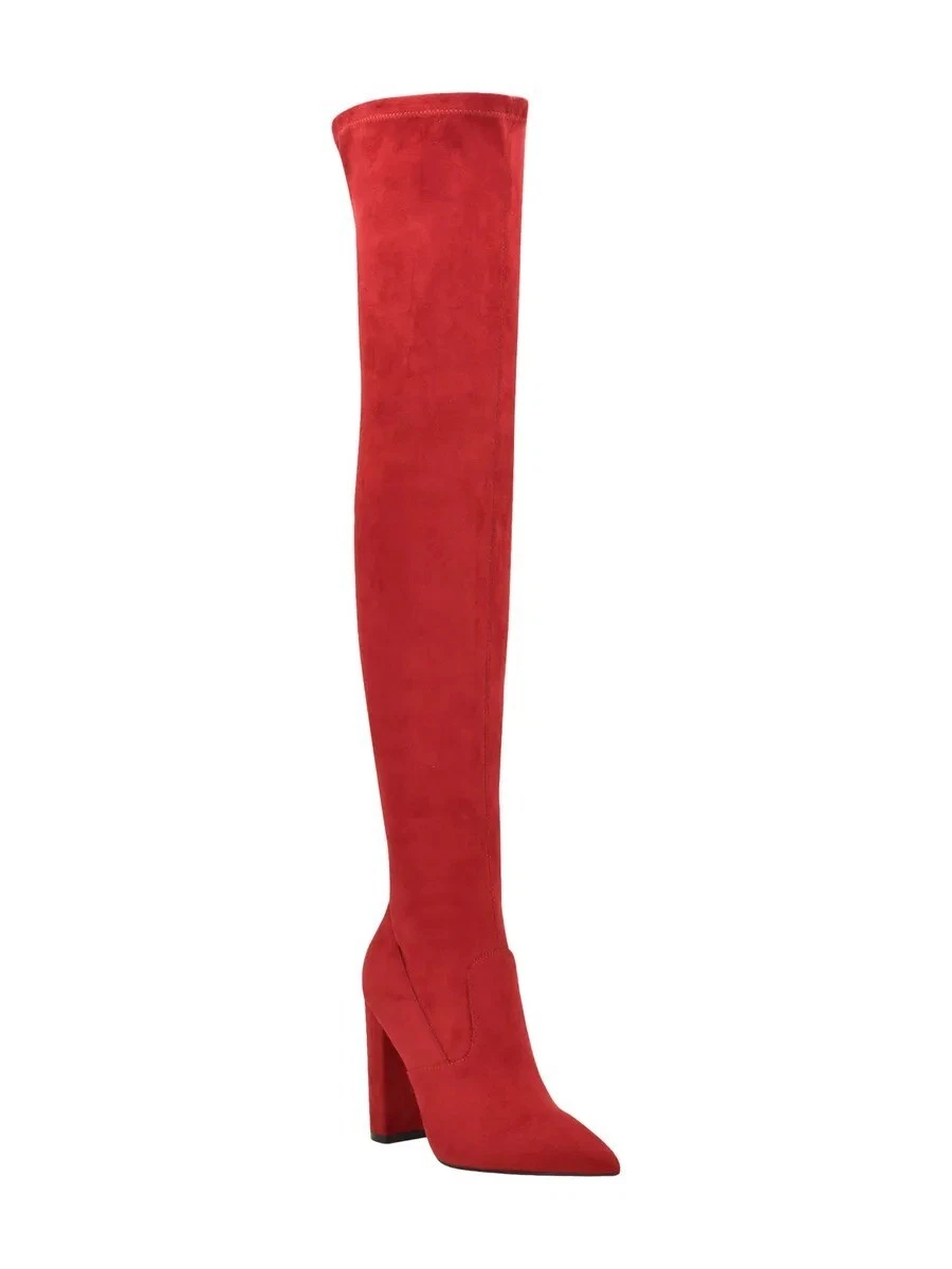 How to wear red over the knee boots sale