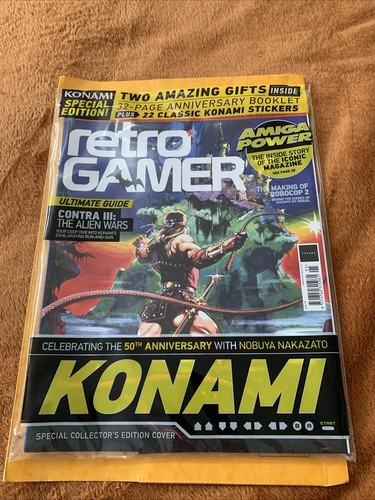 RETRO GAMER LOAD 195 50 YEARS OF KONAMI NEW SEALED VERY RARE INC STICKERS RG