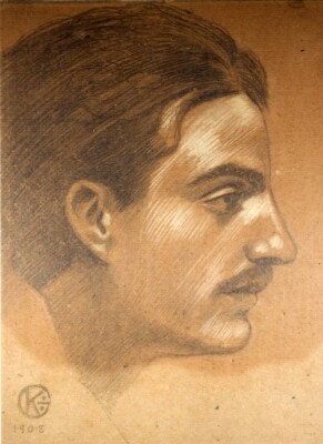 KAHLIL GIBRAN *2 X 3 FRIDGE MAGNET* WRITER POET ARTIST PAINTER PROPHET ARABIC
