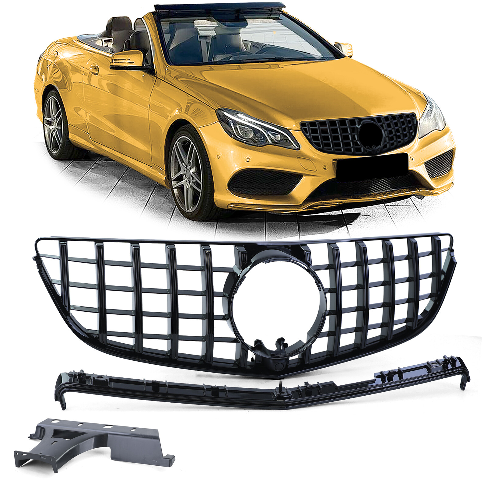 Griglia radiatore Sport nera lucida, per Mercedes E Cabrio A207 Coupe C207 13-17