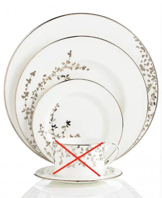 Ajuste de 4 piezas Kate Spade New York Gardner Street Platinum H1152 Foto 2 de 3