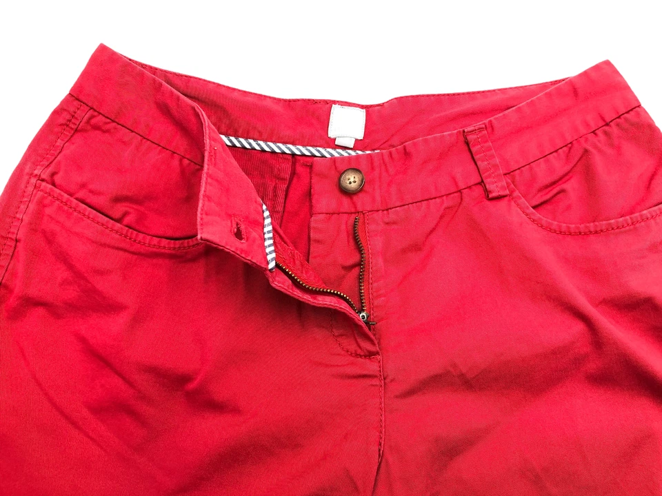 MUSTO Mujer Rojo Denim Regulares Fit Bermudas Talla UK: 10 , Eur : 38 , US: 6 - Imagen 3 de 4