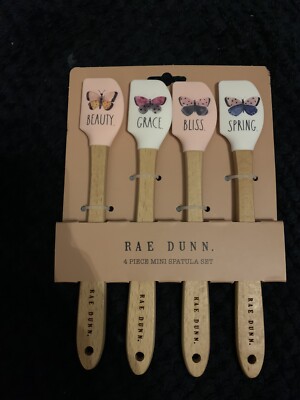 Rae Dunn Schmetterling Frühling 4-teiliges Mini-Spatel-Set weiß rosa Grace Beauty