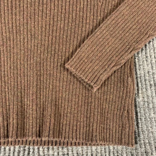 VTG Gap Sweater Girls Extra Large Brown Turtleneck Ribbed Stretch Y2K Comfort - Picture 8 of 11