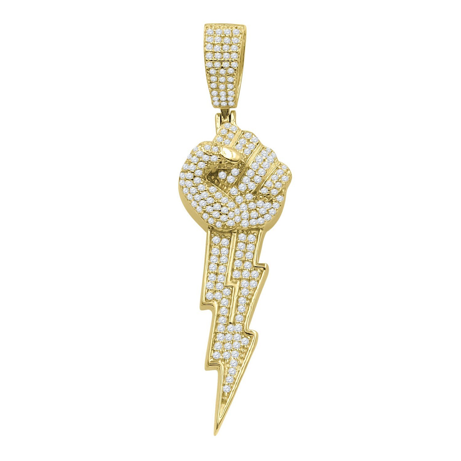 Серебряный 3D-Анхангер 925 пробы - THUD POWER gold 12990₽