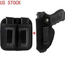 Tactical Concealed IWB OWB Right/left Hand Pistol Holster Double Magazine Pouch