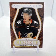Drew Helleson 2023-24 UD Artifacts #196 Rookie Leather Parallel Anaheim Ducks