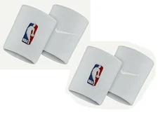 $30 2-Pairs Nike NBA Elite Basketball Wristbands Dri-Fit, White