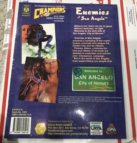 Enemies of San Angelo Sourcebook for Champions Sweeney Arsenault Kenson 1999 - Foto 2 di 4