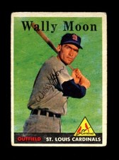 1958 TOPPS WALLY MOON #210 CARDINALS SIGNED AUTOGRAPH